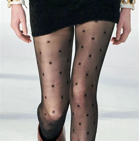 chanel pattern tights|chanel tights price.